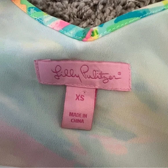 {Lilly Pulitzer} Lela Dress 100% Silk Multi Sea Salt and Sun - Picture 6 of 10